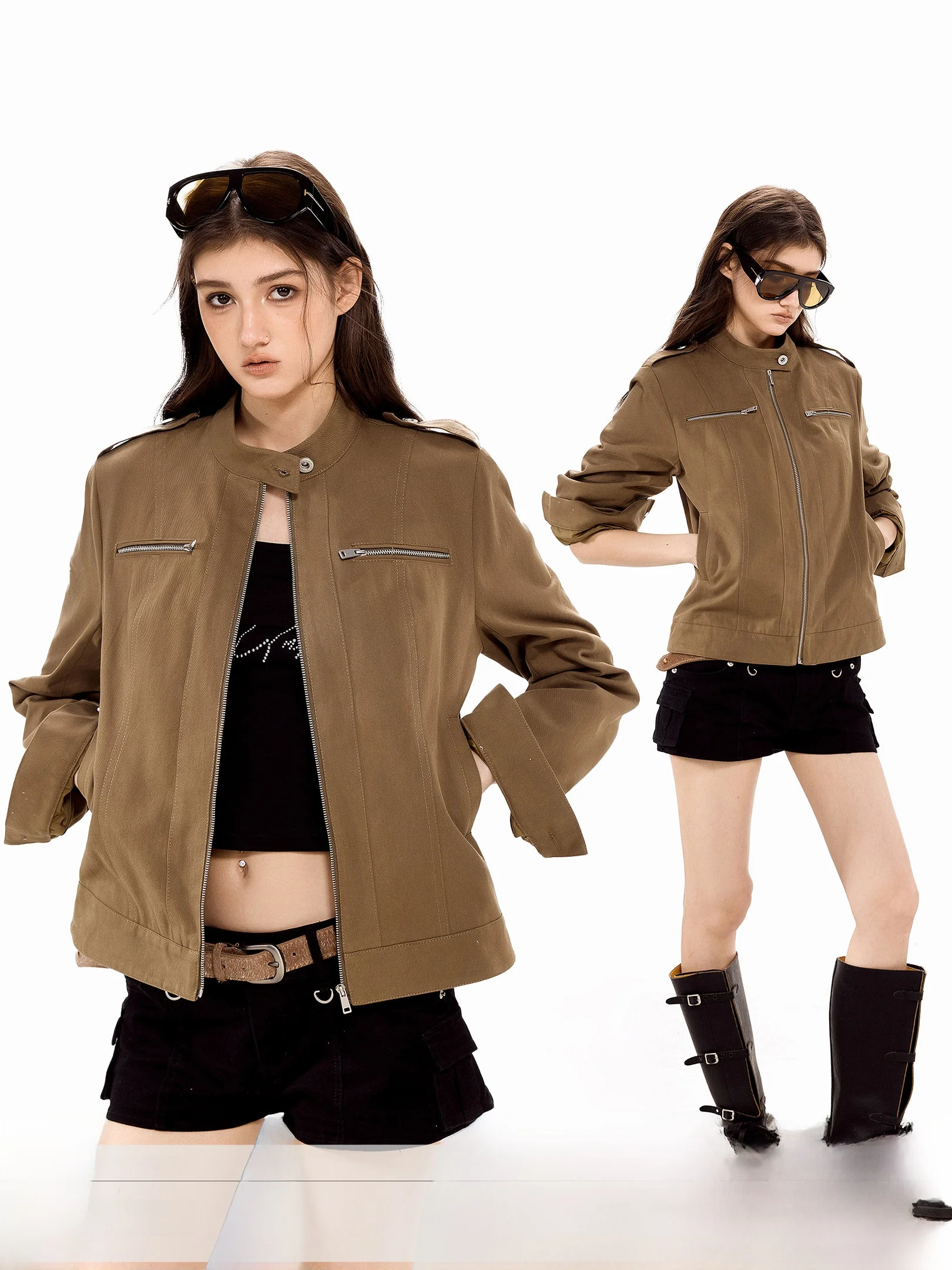 Ich Mode American Retro ort Jaet Women's Spring New Casual Workwear Top Zipper round Ne Long Sve Cotton Slim Fit
Ich Mode American Retro ort Jaet Women's Spring New Casual Workwear Top Zipper round Ne Long Sve Cotton Slim Fit