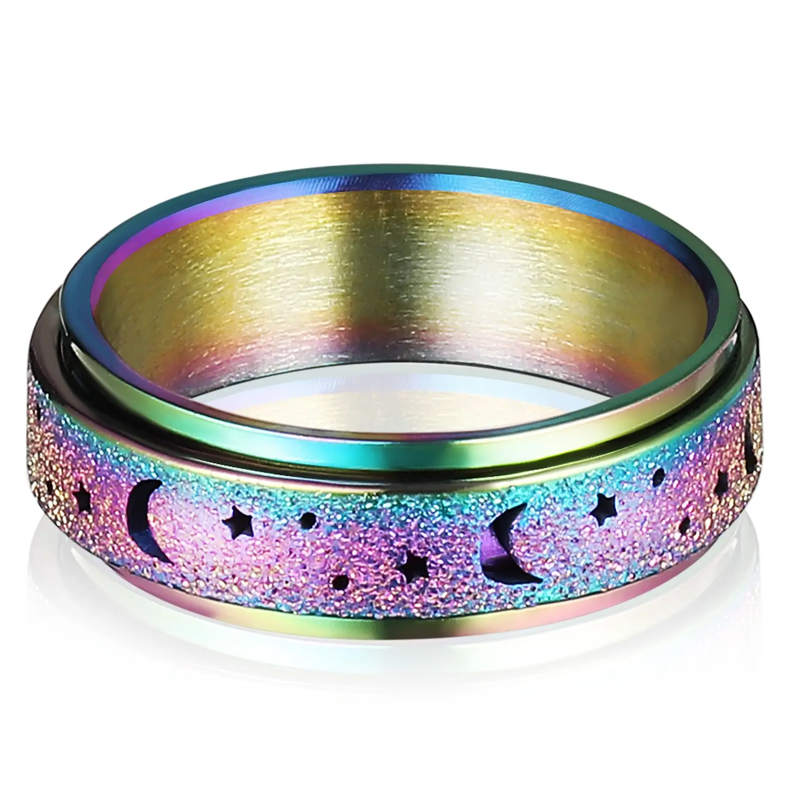 Rotating Ring Titanium Steel Adjustable Spinner Rings for Women Love Fidget Punk Rings Rotatable Design Popular Jewelry
Rotating Ring Titanium Steel Adjustable Spinner Rings for Women Love Fidget Punk Rings Rotatable Design Popular Jewelry
