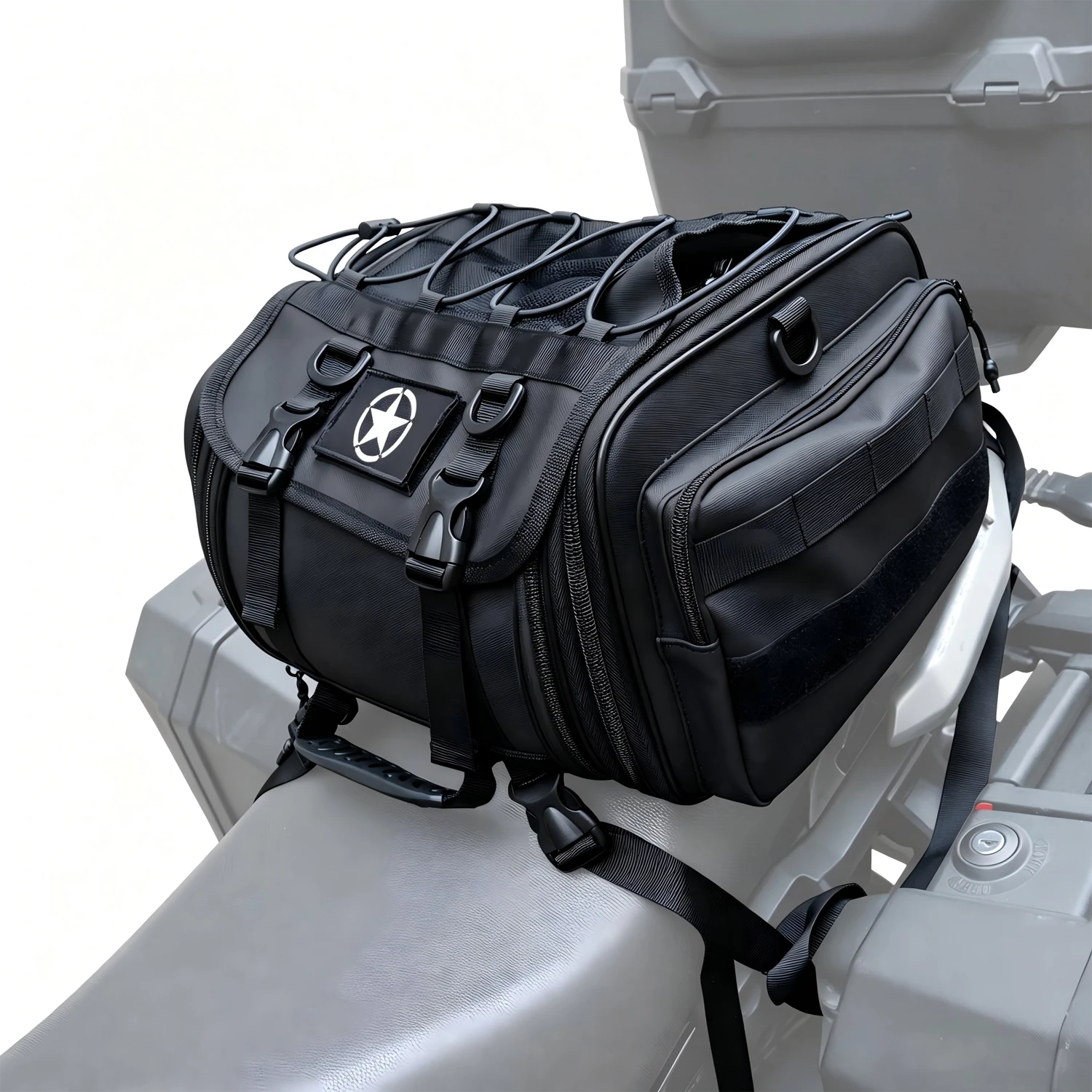 Large-capacity Motorcycle Middle/ Rear Storage Bag Saddlebags Travel Luggage Tail Bag fit for Adventures Sports Bike Softail
Large-capacity Motorcycle Middle/ Rear Storage Bag Saddlebags Travel Luggage Tail Bag fit for Adventures Sports Bike Softail