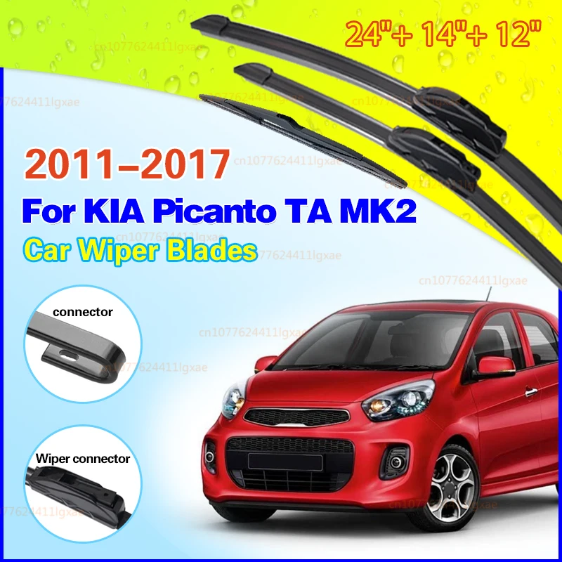 3Pcs Car Wiper For KIA Picanto TA MK2 Hatchback 2011-2017 Front Rear Wiper Blades Brushes Auto Accessories 2013 2014 2015 2016
3Pcs Car Wiper For KIA Picanto TA MK2 Hatchback 2011-2017 Front Rear Wiper Blades Brushes Auto Accessories 2013 2014 2015 2016