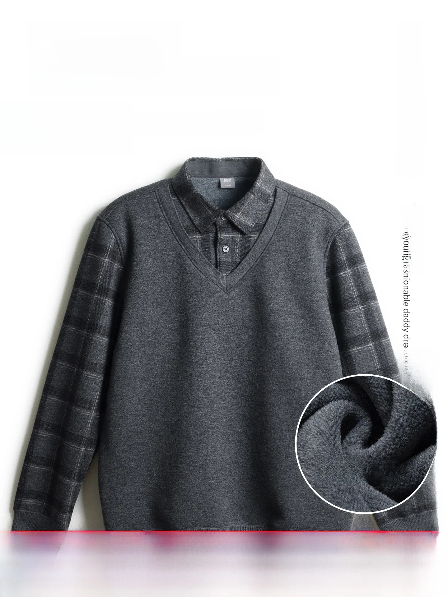 Thiened Fce Long Sve T-irt irt Collar Warm Top for Middle-Aged And ly Men Winter Casual Wear Polyester Cotto...
Thiened Fce Long Sve T-irt irt Collar Warm Top for Middle-Aged And ly Men Winter Casual Wear Polyester Cotto...