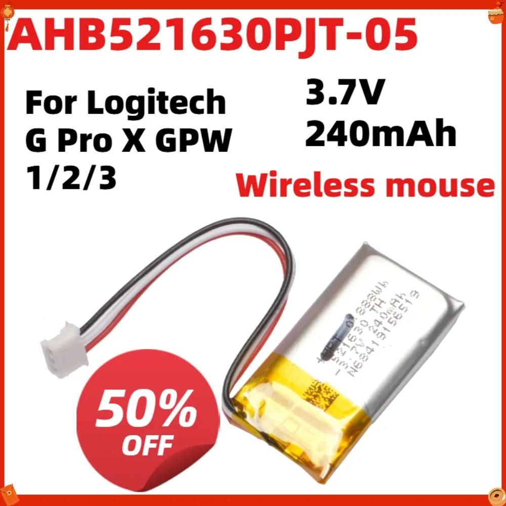 Original 3.7V 240mAh Battery For Logitech G Pro X GPW 1/2/3 Wireless Mouse Superlight Feet Skates AHB521630PJT-05 MR0070 SPEED
Original 3.7V 240mAh Battery For Logitech G Pro X GPW 1/2/3 Wireless Mouse Superlight Feet Skates AHB521630PJT-05 MR0070 SPEED