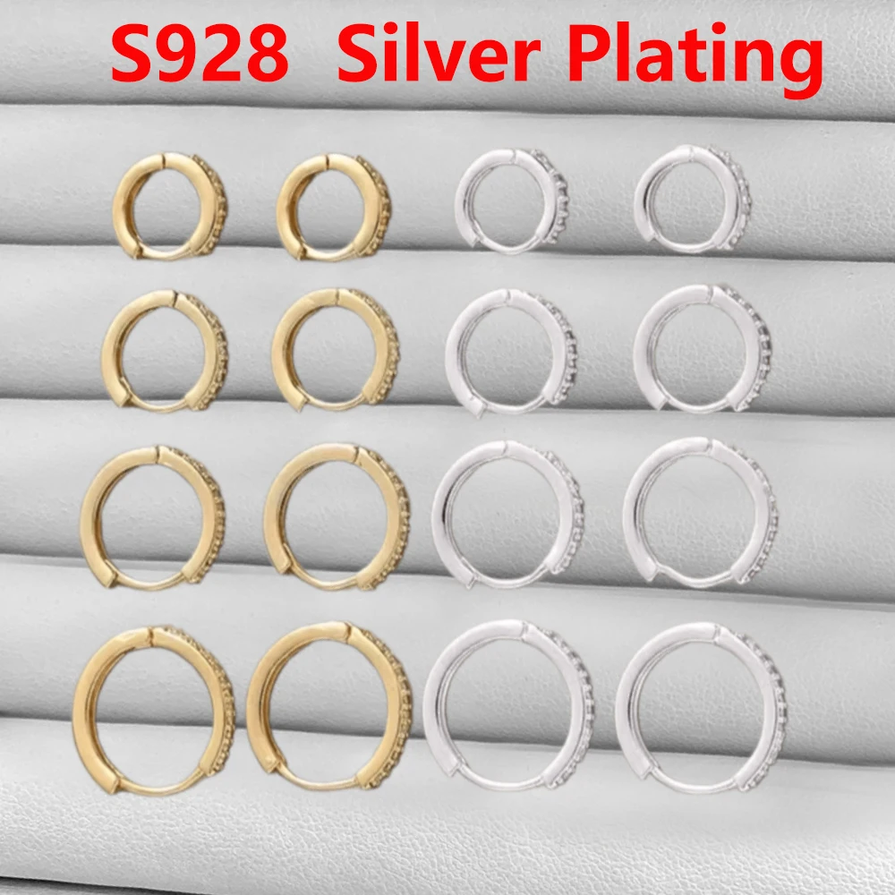 2pcs S925 Silve Plating Earrings Inlaid Superior Quality Zircon Multiple Sizes Sparkle Jewelry for Women's DIY Accessories
2pcs S925 Silve Plating Earrings Inlaid Superior Quality Zircon Multiple Sizes Sparkle Jewelry for Women's DIY Accessories