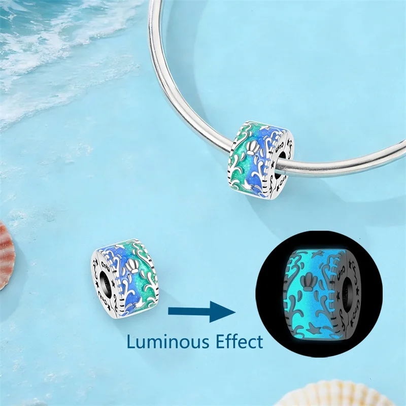 New 925 Sterling Silver Luminous Flipping Waves Beads Charms Beads Fit 3mm Original Bracelet DIY Women Birthday Jewelry Gift
New 925 Sterling Silver Luminous Flipping Waves Beads Charms Beads Fit 3mm Original Bracelet DIY Women Birthday Jewelry Gift