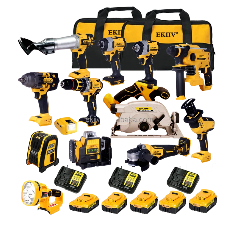 EKIIV Hot Sales 21v Max Lithium Ion Cordless Brushless 13mm Impact Drill Combo Kits 13 Piece 18v Power Tools 
EKIIV Hot Sales 21v Max Lithium Ion Cordless Brushless 13mm Impact Drill Combo Kits 13 Piece 18v Power Tools