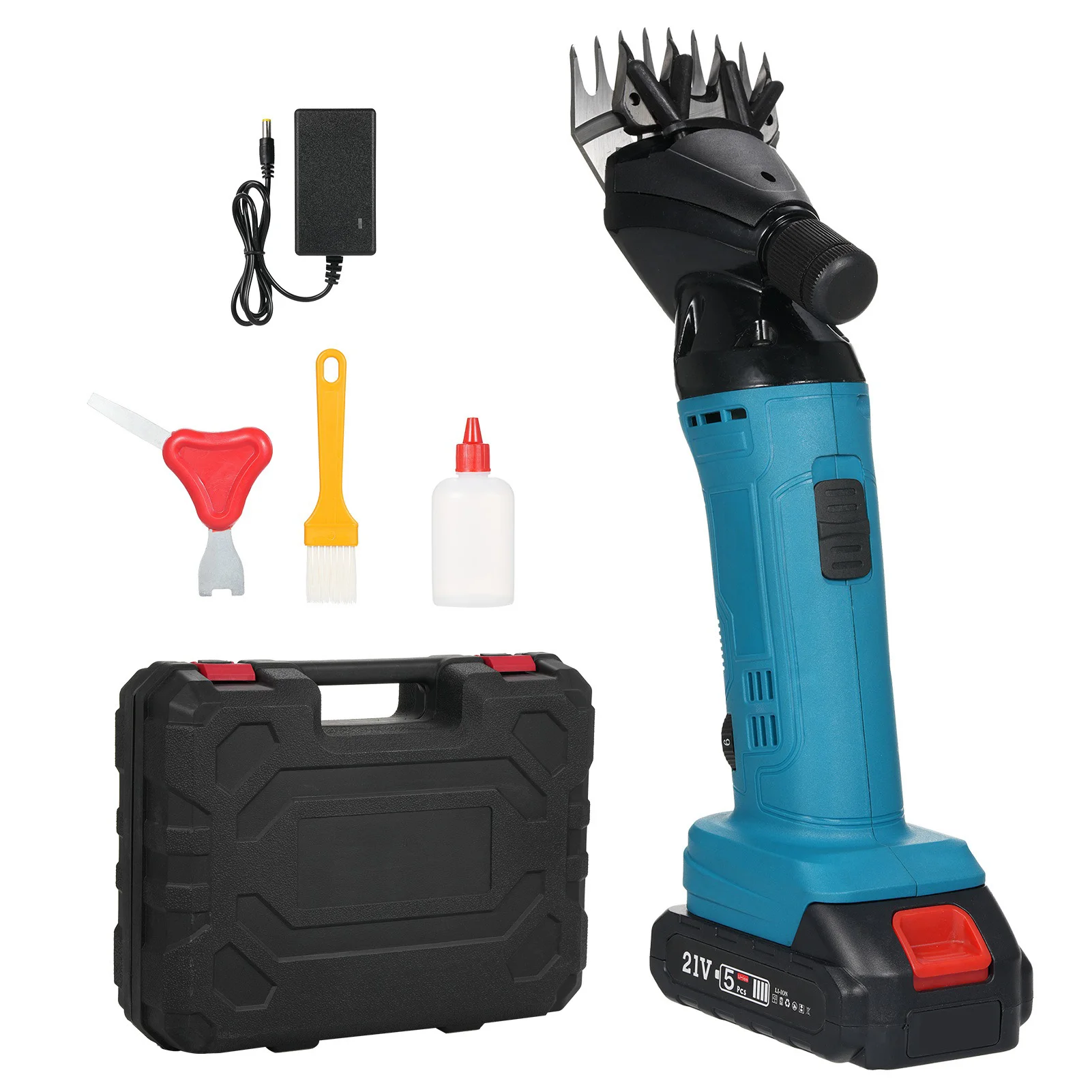9-Tooth 6-Speed Adjustable Lithium-ion Wool Shears Set Lithium-ion Electric Shaver Shearing Machine Used for Shearing Animals
9-Tooth 6-Speed Adjustable Lithium-ion Wool Shears Set Lithium-ion Electric Shaver Shearing Machine Used for Shearing Animals