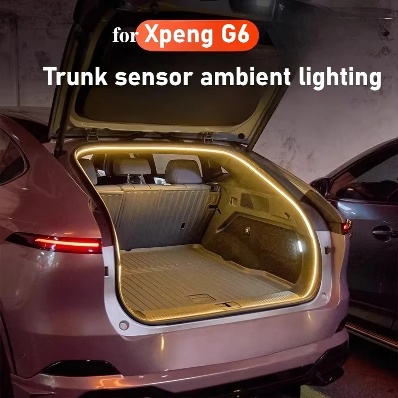 Для Xpeng G6 задний багажник, светодиодные полосы, полосы для внутренней декоративной лампы багажника, автоматический датчик, атмосферные огни для багажа
Для Xpeng G6 задний багажник, светодиодные полосы, полосы для внутренней декоративной лампы багажника, автоматический датчик, атмосферные огни для багажа
