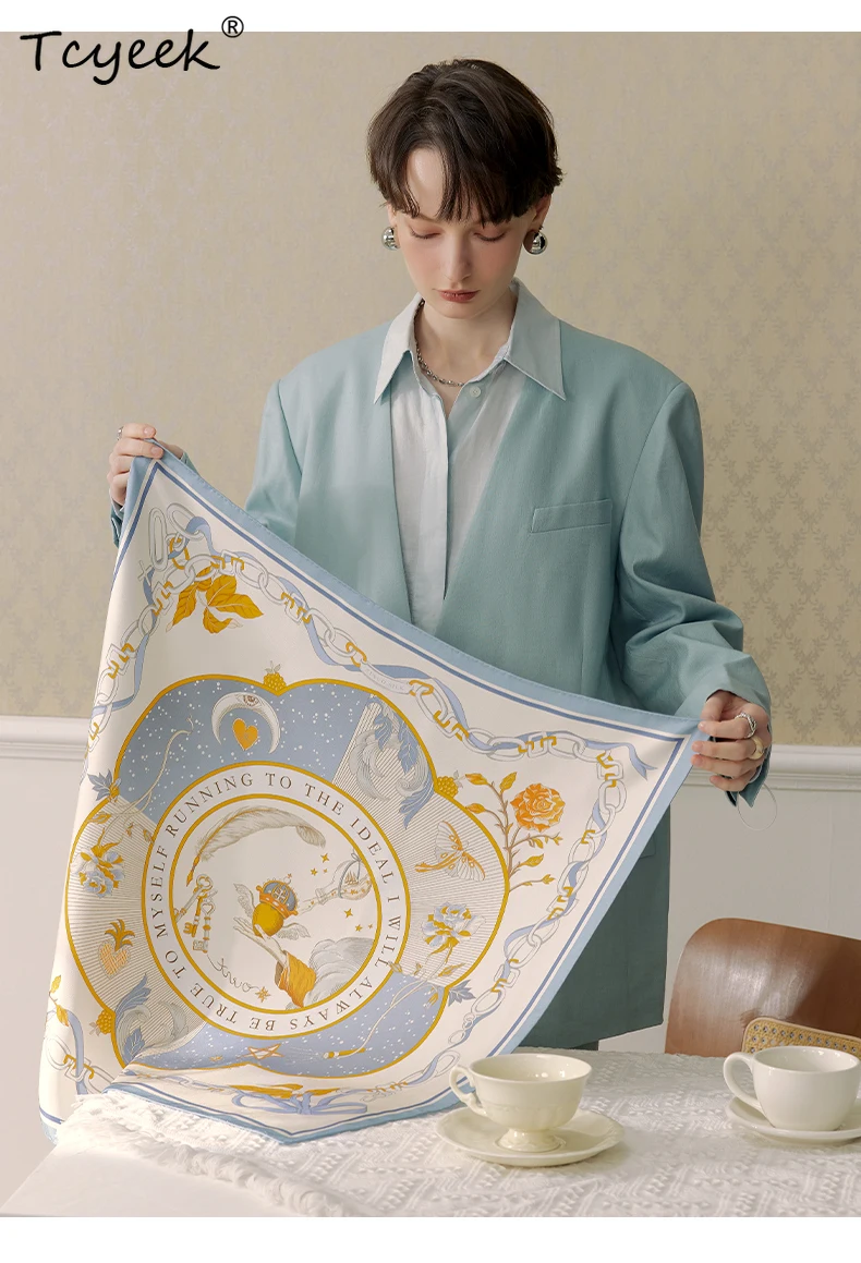 Tcyeek, 16MM 100%Pure Slik Elegant Kerchief, 65cm Floral Printing, Mom Gift OL Retro Scarf, 2024 Summer Autumn New A465145QM
Tcyeek, 16MM 100%Pure Slik Elegant Kerchief, 65cm Floral Printing, Mom Gift OL Retro Scarf, 2024 Summer Autumn New A465145QM