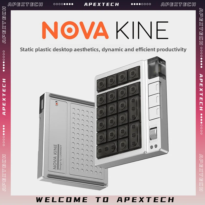 LUMINKEY NOVA KINE 7-in-1 Numeric Keypad Mini Mechanical Keyboard QMK/VIA Tri-Mode Wireless CNC Aluminum Hot Swappable
LUMINKEY NOVA KINE 7-in-1 Numeric Keypad Mini Mechanical Keyboard QMK/VIA Tri-Mode Wireless CNC Aluminum Hot Swappable