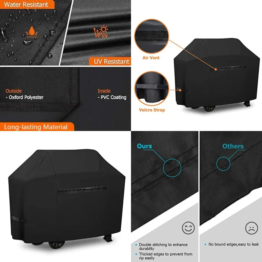 iCOVER Grill Cover, 82 Inch BBQ Grill Cover for Outdoor Grill, 600D Heavy-Duty Waterproof BBQ Cover, Fade Resistant Barbecue Co
iCOVER Grill Cover, 82 Inch BBQ Grill Cover for Outdoor Grill, 600D Heavy-Duty Waterproof BBQ Cover, Fade Resistant Barbecue Co