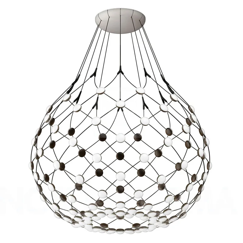 Creative black and white go restaurant living room villa hotel lobby staircase fishing net chandelier
Creative black and white go restaurant living room villa hotel lobby staircase fishing net chandelier