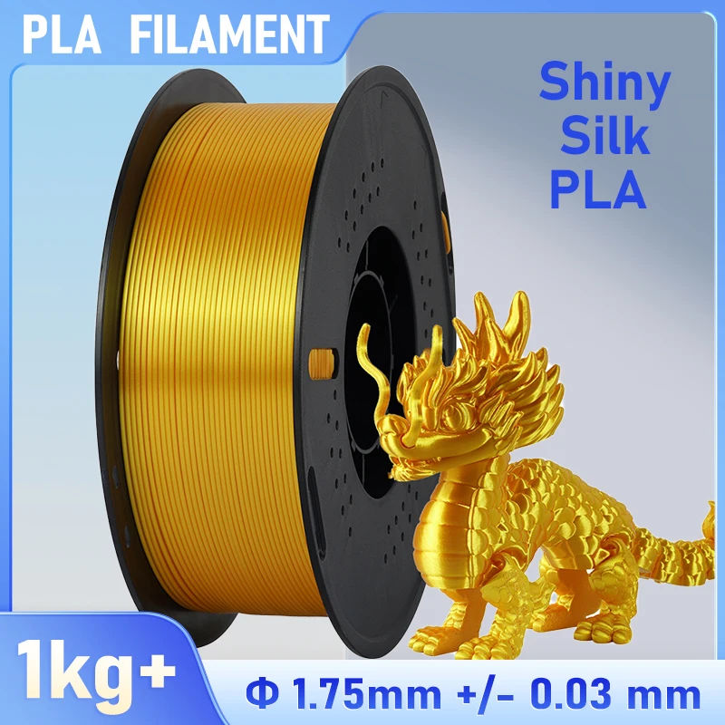 3D Printer Silk PLA Filament 1.75MM,Shiny Silk 3D Printing Consumable, Smooth Silky Surface, Dimensional Accuracy +/- 0.03mm,1KG
3D Printer Silk PLA Filament 1.75MM,Shiny Silk 3D Printing Consumable, Smooth Silky Surface, Dimensional Accuracy +/- 0.03mm,1KG