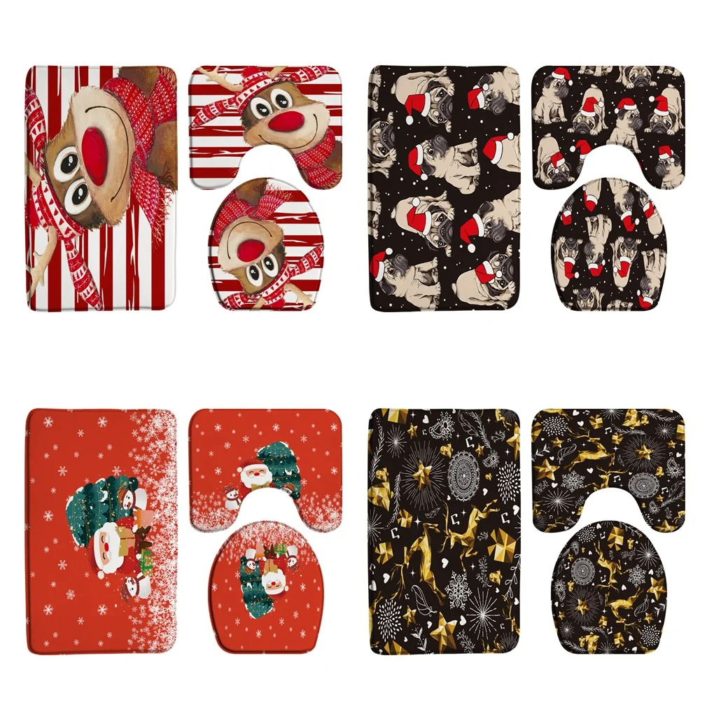 Cute Reindeer Red Bath Mat Set Santa Claus Christmas Dog Winter Kid Girl Doormat Rug Bathroom Decor Carpet Toilet Lid Cover Home
Cute Reindeer Red Bath Mat Set Santa Claus Christmas Dog Winter Kid Girl Doormat Rug Bathroom Decor Carpet Toilet Lid Cover Home