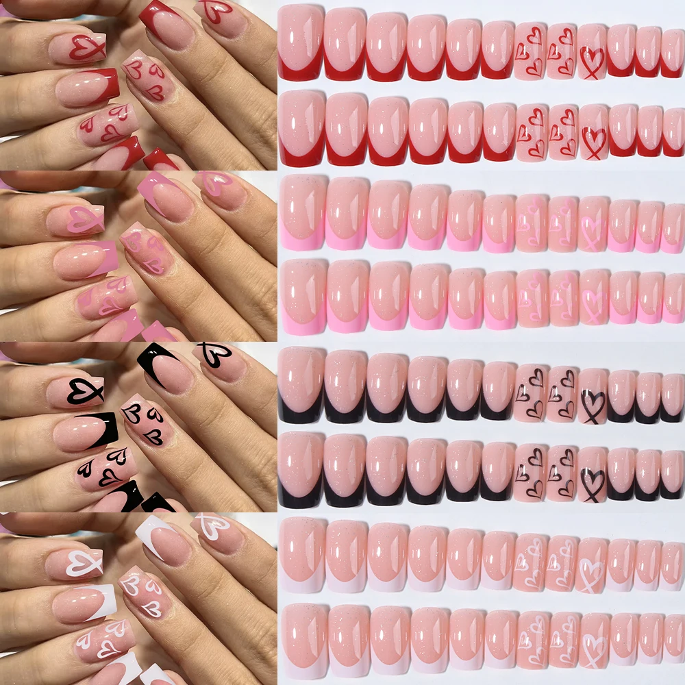96pcs(Four styles) short square French nail tips, perfect false nail set, including: 1 piece of jelly glue and 1 nail file, Val
96pcs(Four styles) short square French nail tips, perfect false nail set, including: 1 piece of jelly glue and 1 nail file, Val