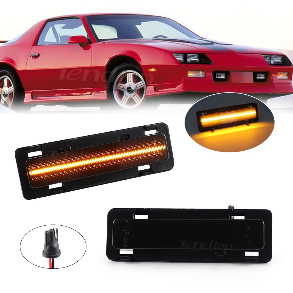 Smoked Lens Amber LED Front Bumper Side Marker Indicator Light Turn Signal Lamp For Chevrolet Camaro For Pontiac Firebird 82-92
Smoked Lens Amber LED Front Bumper Side Marker Indicator Light Turn Signal Lamp For Chevrolet Camaro For Pontiac Firebird 82-92