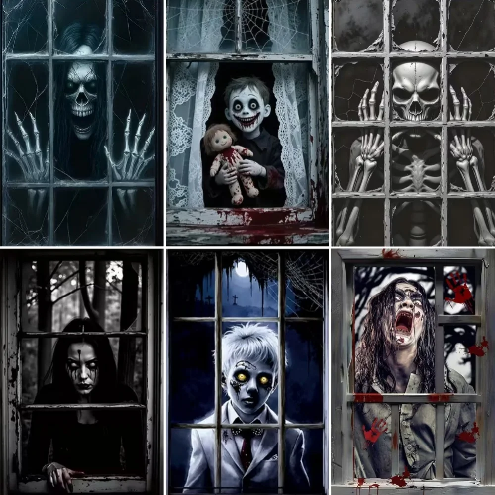 Halloween Scary Window Backdrop Horror Zombie Ghost Bloody Handprint Background Party Decoration Photo Booth Banner Supplies
Halloween Scary Window Backdrop Horror Zombie Ghost Bloody Handprint Background Party Decoration Photo Booth Banner Supplies