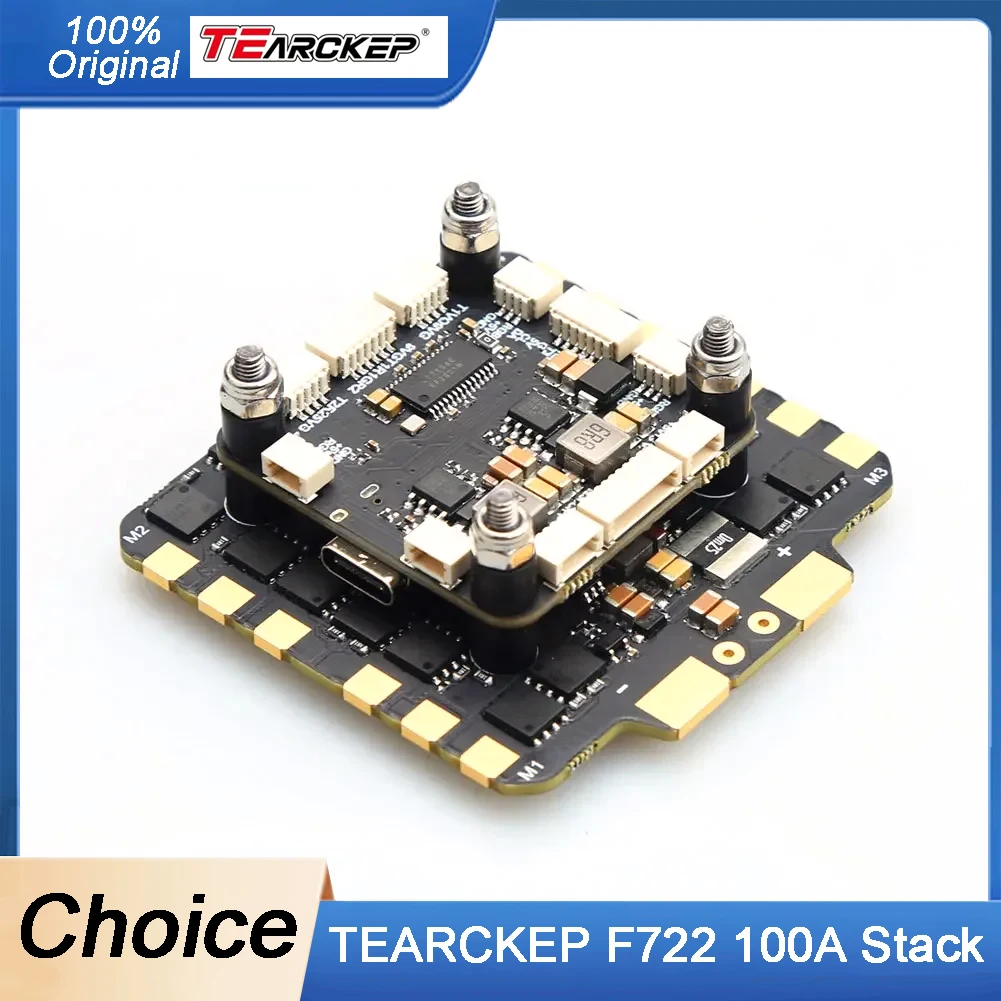 TEARCKEP F722 100A Stack — F722 X8 F7 FC и 100A 4in1 BLS ESC, 3-8S для 13/15-дюймового FPV Freestyle и гоночного дрона
TEARCKEP F722 100A Stack — F722 X8 F7 FC и 100A 4in1 BLS ESC, 3-8S для 13/15-дюймового FPV Freestyle и гоночного дрона