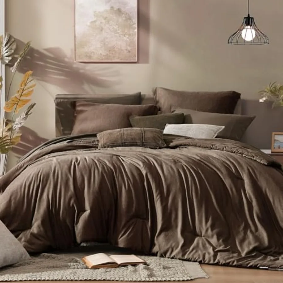 Comforter Set - 7 Pieces Cationic Dyeing Bed in a Bag Bedding Sets with Comforter, Sheets, Pillowcases and Shams, Reversible Be
Comforter Set - 7 Pieces Cationic Dyeing Bed in a Bag Bedding Sets with Comforter, Sheets, Pillowcases and Shams, Reversible Be