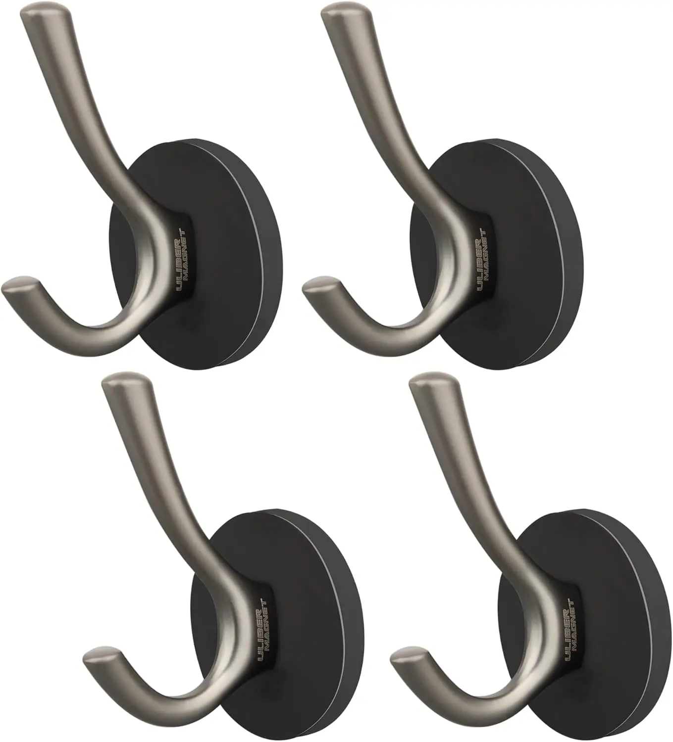 Heavy Duty Magnetic Hooks, 4 Pack Strong Double Hooks for Coat Towel Key Hat, Brushed Nickel
Heavy Duty Magnetic Hooks, 4 Pack Strong Double Hooks for Coat Towel Key Hat, Brushed Nickel