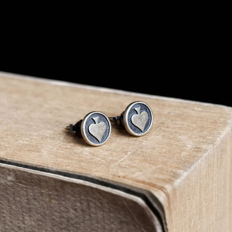 Hip Hop 100% Real 925 Sterling Silver Stud Earrings Heart Earring Women's Piercing Punk Rock Jewelry
Hip Hop 100% Real 925 Sterling Silver Stud Earrings Heart Earring Women's Piercing Punk Rock Jewelry