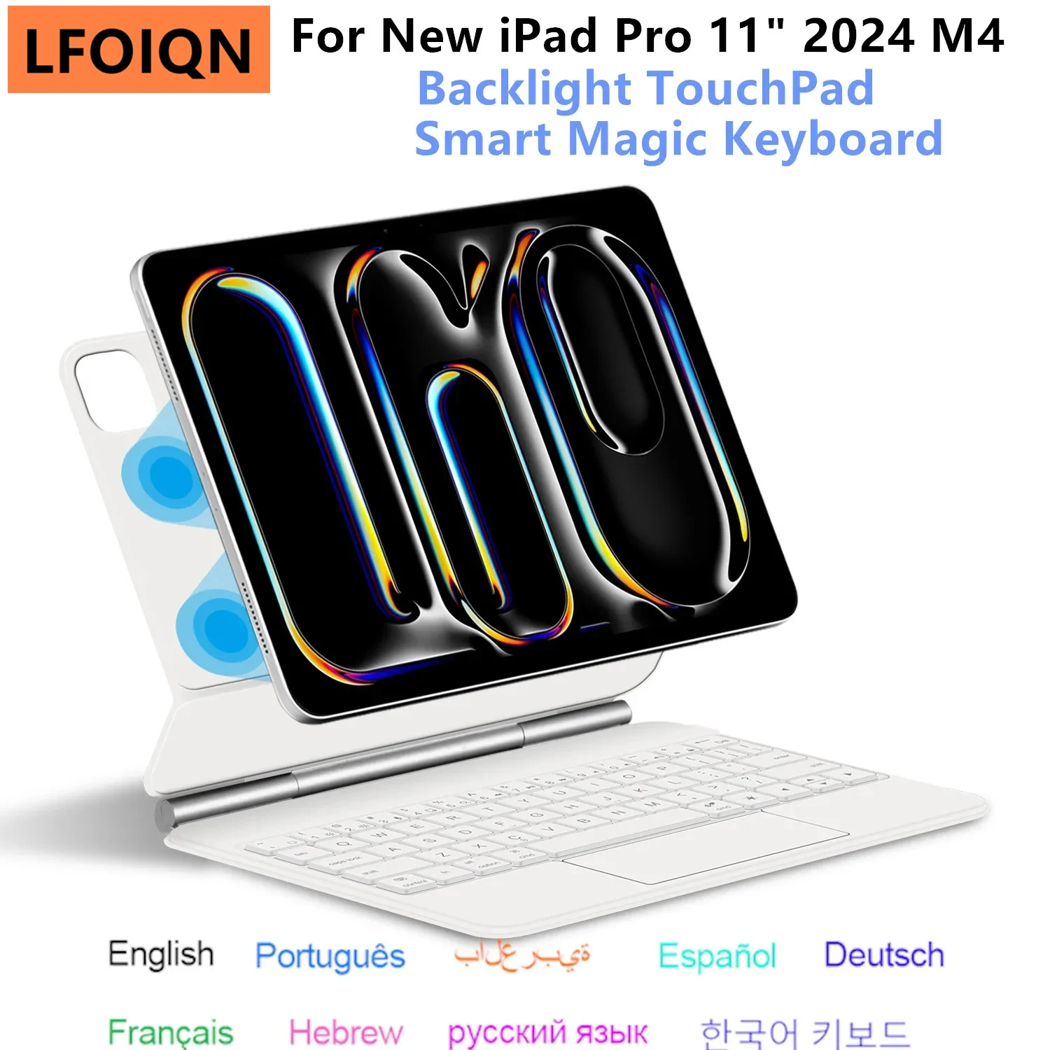 Magic Keyboard For iPad Pro 11 inch 2025 iPad Pro 11 M5 M4 Smart Case Portuguese Spanish Hebrew Arabic German keyboard cover
Magic Keyboard For iPad Pro 11 inch 2025 iPad Pro 11 M5 M4 Smart Case Portuguese Spanish Hebrew Arabic German keyboard cover