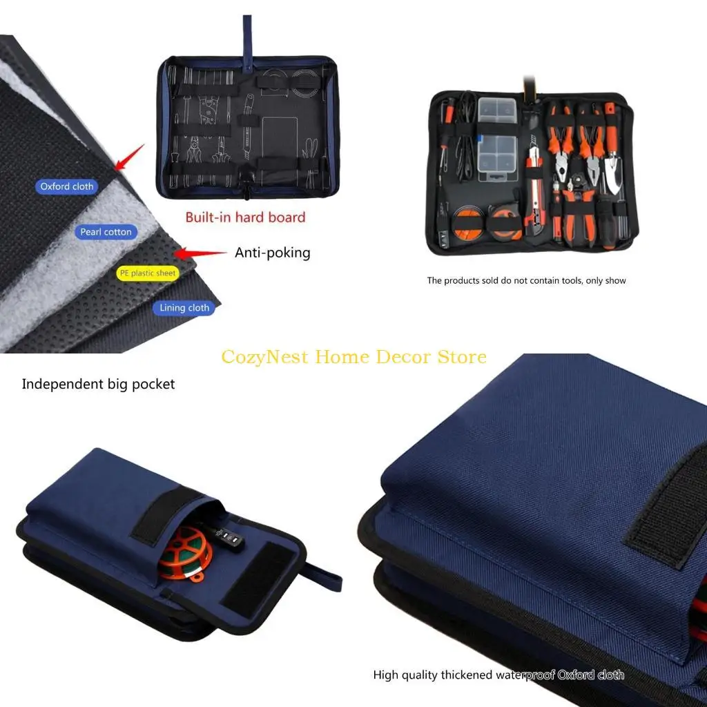 92MF Professional Electricians Tool Pouch with Pocket Small Foldable Bag Storage Organizer for HAVC Electrician Maintenance
92MF Professional Electricians Tool Pouch with Pocket Small Foldable Bag Storage Organizer for HAVC Electrician Maintenance