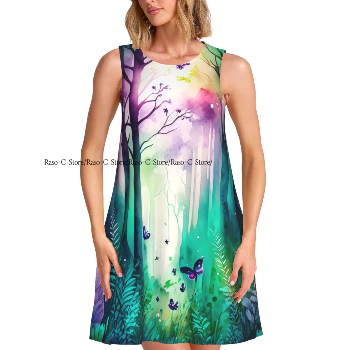 Платье выше рукавов с круглым вырезом, волшебный лес с бабочками, женское повседневное женское платье до колена, платья макси
Платье выше рукавов с круглым вырезом, волшебный лес с бабочками, женское повседневное женское платье до колена, платья макси