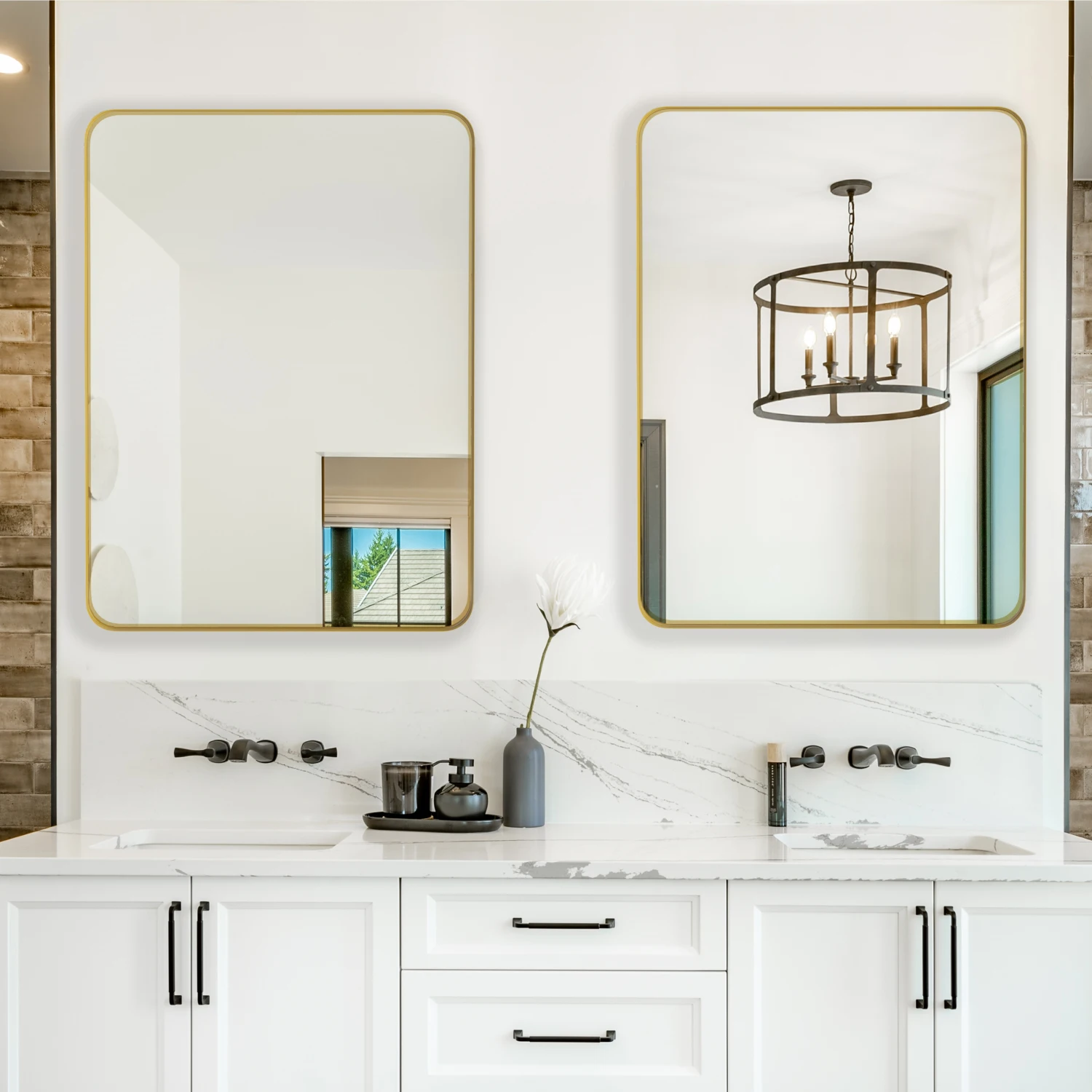 Golden Metal Framed 24x36 Inch Wall Mirror for Bathroom, Living Room, Bedroom - Vanity/Dressing Mirror
Golden Metal Framed 24x36 Inch Wall Mirror for Bathroom, Living Room, Bedroom - Vanity/Dressing Mirror