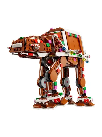 New 697pcs Gingerbread AT-AT Walker Star Battle 40806 Model Building Blocks Diy Education Assembly Toys for Kids Christmas Gifts