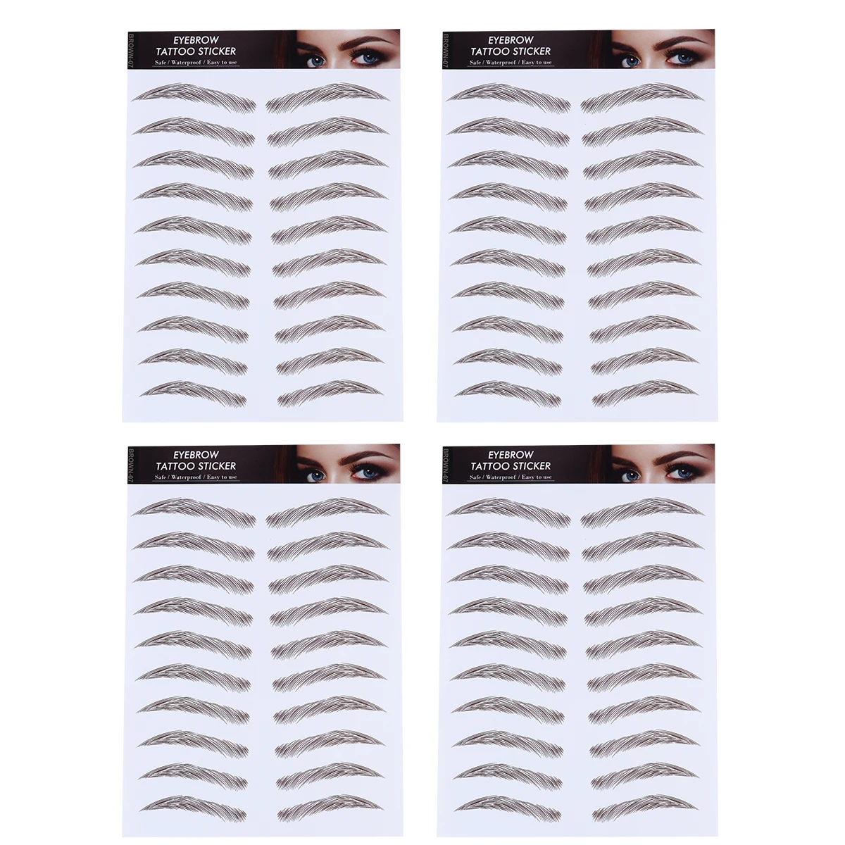 4pcs Waterproof Pigments Eyebrow Stickers False Eyebrows Cosmetics 6D Hair Like Transfer Reusable Flatter Face Shape
4pcs Waterproof Pigments Eyebrow Stickers False Eyebrows Cosmetics 6D Hair Like Transfer Reusable Flatter Face Shape