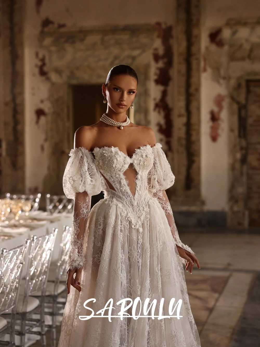 Romantic Flowers Off Shoulder Wedding Dress Dainty Classy Lace Sweetheart Neck Corset Backless A Line Bridal Gown Customized
Romantic Flowers Off Shoulder Wedding Dress Dainty Classy Lace Sweetheart Neck Corset Backless A Line Bridal Gown Customized