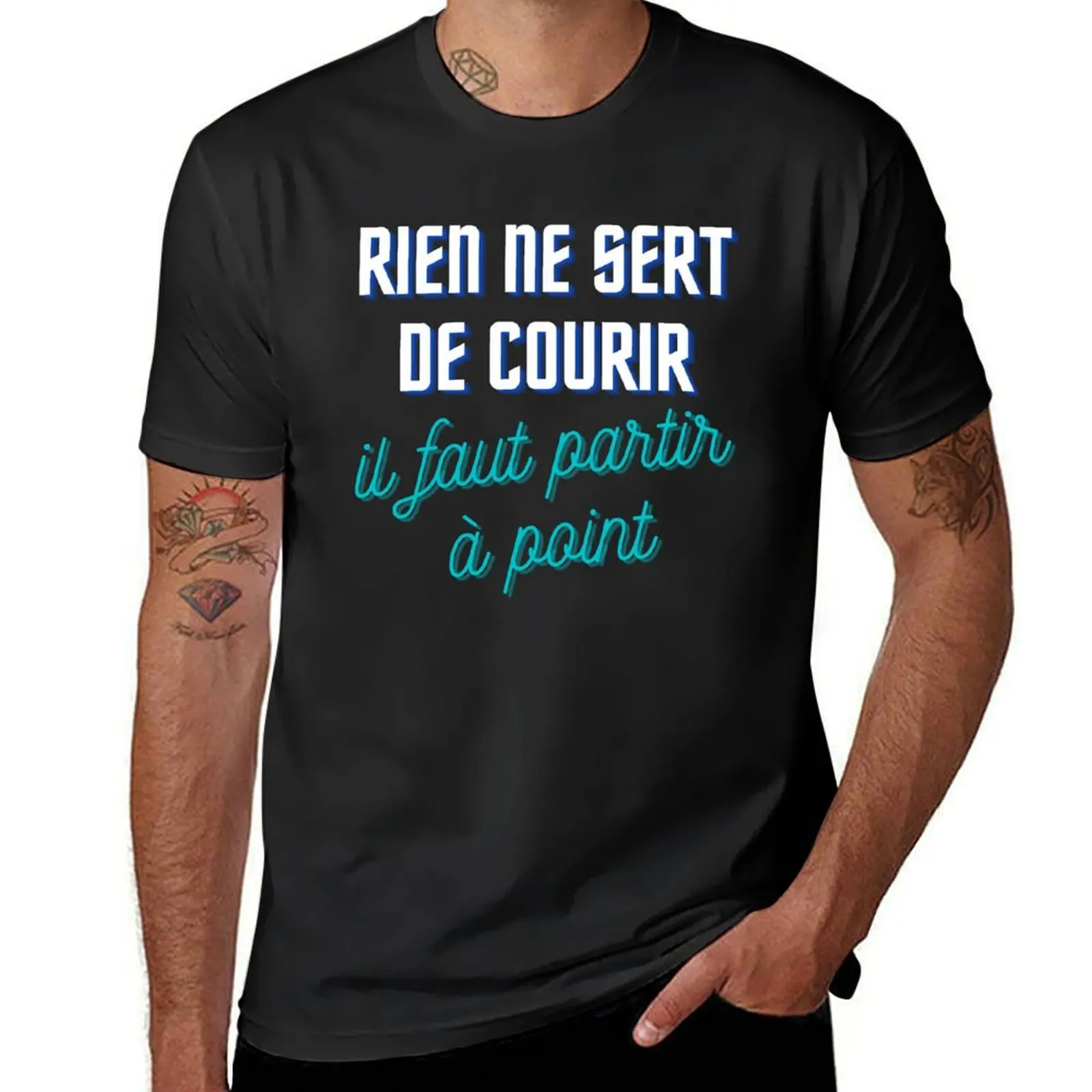 Rien ne sert de courir il faut partir à point T-Shirt quick drying quick-drying fruit of the loom mens t shirts
Rien ne sert de courir il faut partir à point T-Shirt quick drying quick-drying fruit of the loom mens t shirts