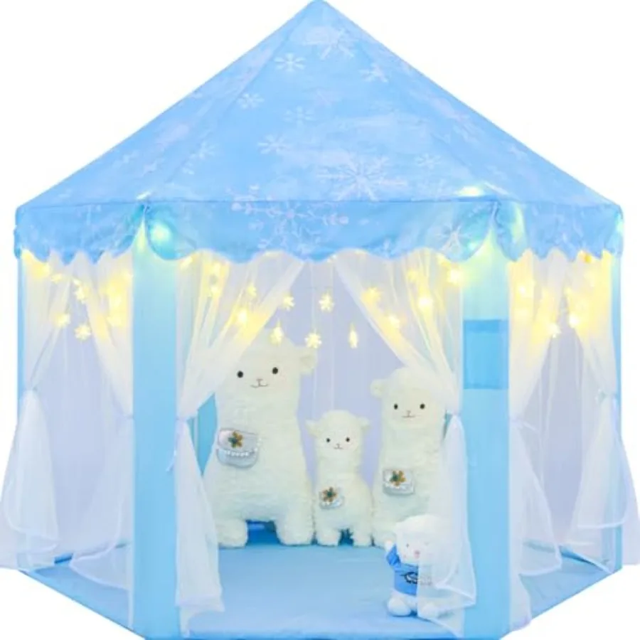 Frozen Tent for Girls Age 4-7 Princess with Snowflake Lights Play Tent for Girls Indoor Princess Castle Playhouse for Toddlers
Frozen Tent for Girls Age 4-7 Princess with Snowflake Lights Play Tent for Girls Indoor Princess Castle Playhouse for Toddlers