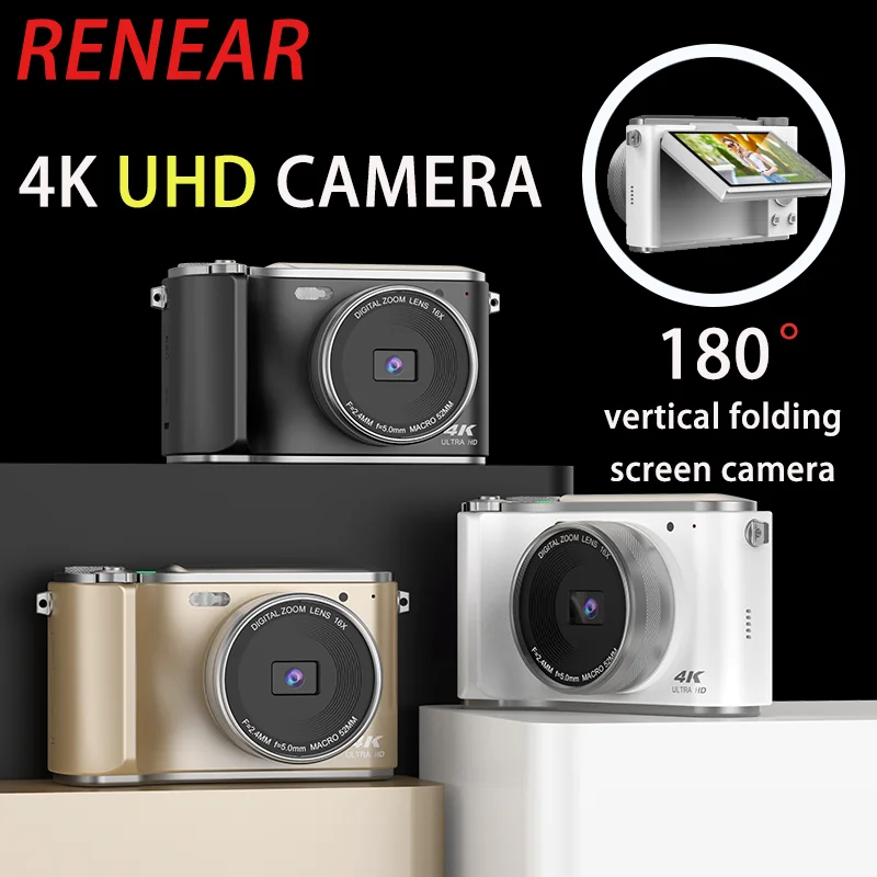 4K Digital Camera 64MP 16X Digital Zoom Auto focus Vintage Vlog Video Recorder 180° Flip Screen For YouTube Ins Selfile Web Cam
4K Digital Camera 64MP 16X Digital Zoom Auto focus Vintage Vlog Video Recorder 180° Flip Screen For YouTube Ins Selfile Web Cam