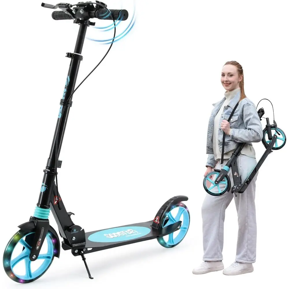 8+ Double Brake System Adjustable Handlebar Kick Scooter with Kickstand, 220 lbs Load, 8 Wheels
8+ Double Brake System Adjustable Handlebar Kick Scooter with Kickstand, 220 lbs Load, 8 Wheels