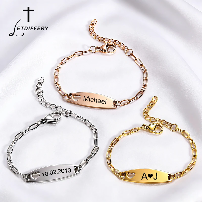 Letdiffery Personalized Custom Name Bracelets for Kids Stainless Steel Engrave Text Date Logol Heart Bracelet Birthday Gifts
Letdiffery Personalized Custom Name Bracelets for Kids Stainless Steel Engrave Text Date Logol Heart Bracelet Birthday Gifts