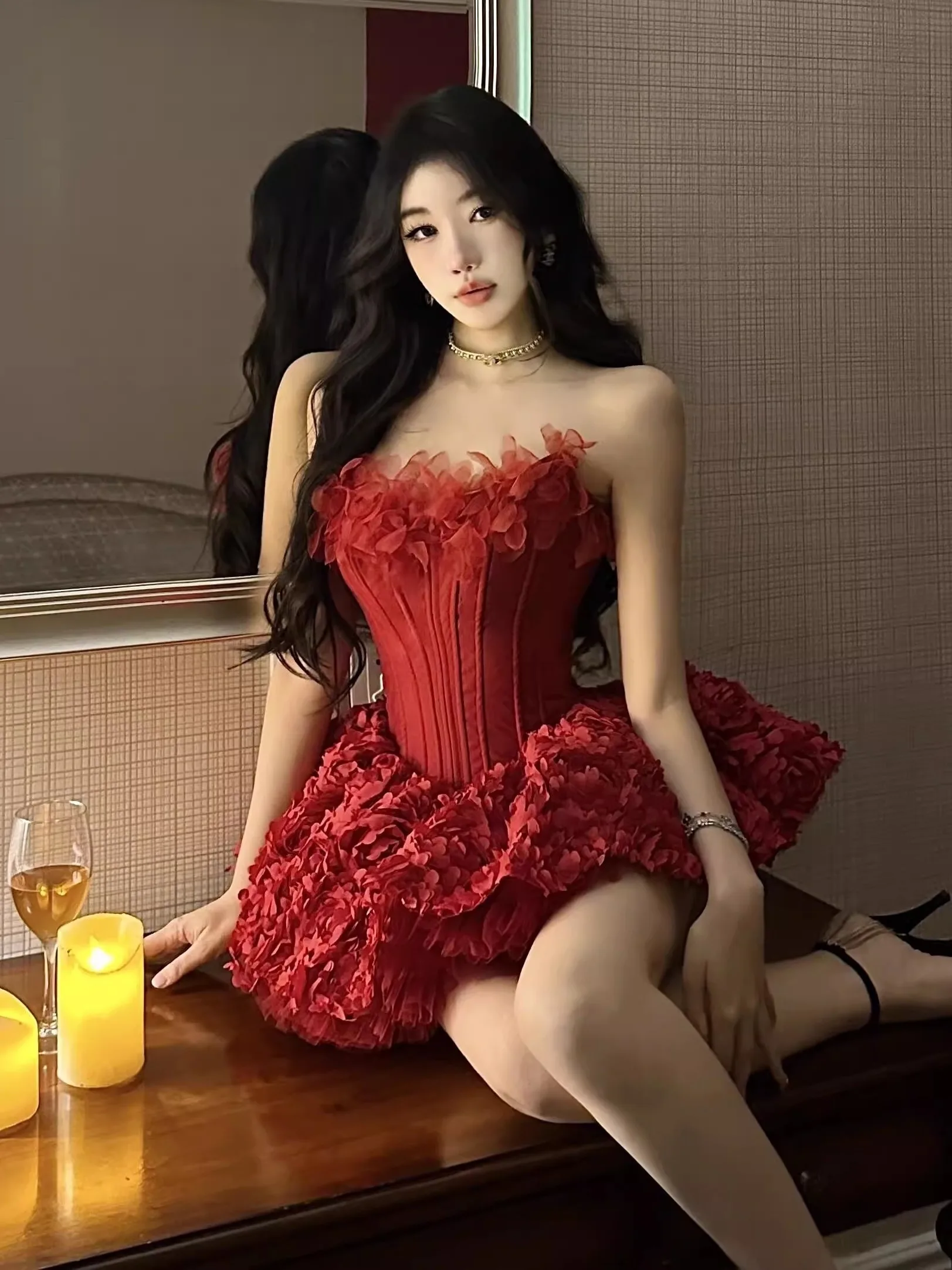 Red Princ Sle Par Dr Unique Beautiful Fibone Skirt High Waist Ball Gown for Women Cany Yearly Celebration
Red Princ Sle Par Dr Unique Beautiful Fibone Skirt High Waist Ball Gown for Women Cany Yearly Celebration