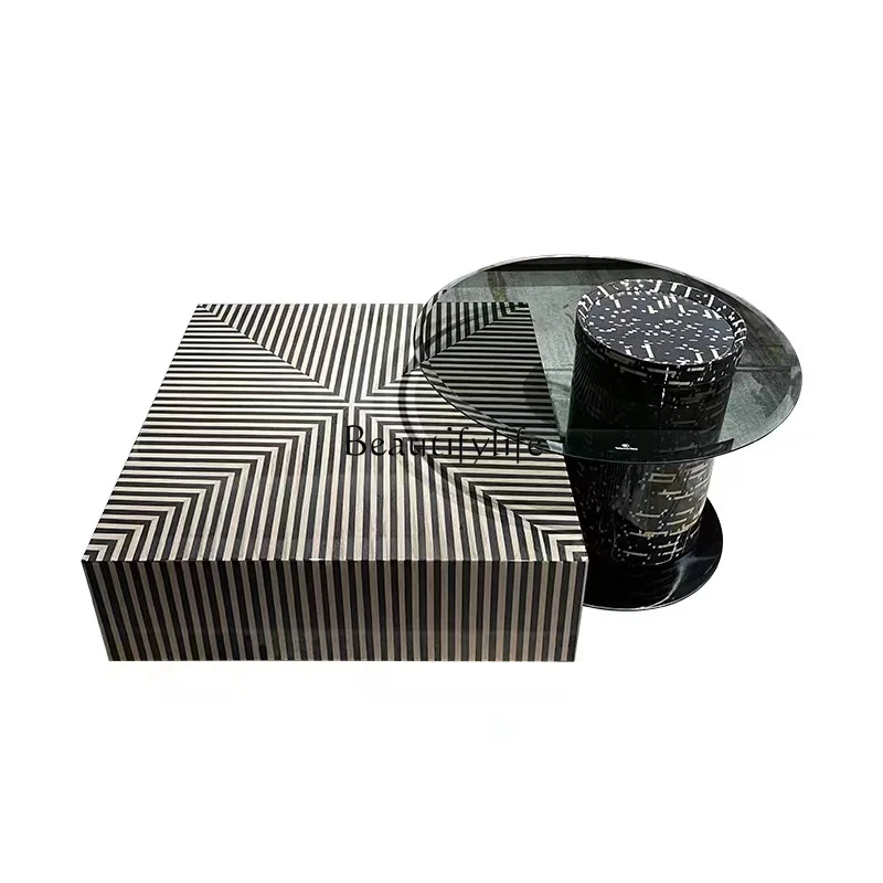 Italian minimalist round coffee table household small apartment modern minimalist style
Italian minimalist round coffee table household small apartment modern minimalist style