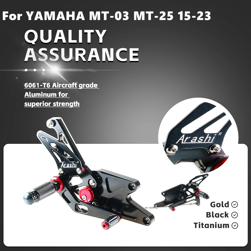 Motorcycle CNC Adjustable Rear Set Rearsets Footrest Foot Rest For YAMAHA MT-03 MT-25 2015-2023
Motorcycle CNC Adjustable Rear Set Rearsets Footrest Foot Rest For YAMAHA MT-03 MT-25 2015-2023
