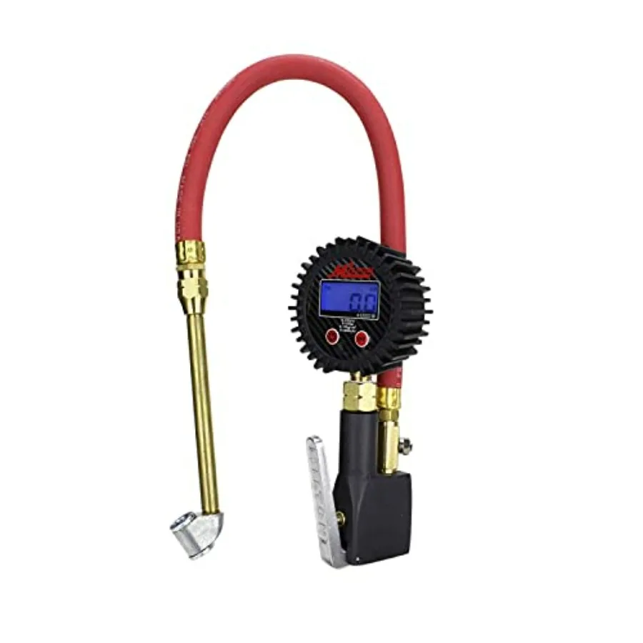 S-530 Compact Digital Tire Inflator with Pressure Gauge 255 PSI Dual Head Air Chuck 15 Hose 2.5 Dial 360 Swivel Res: 0.1 Displa
S-530 Compact Digital Tire Inflator with Pressure Gauge 255 PSI Dual Head Air Chuck 15 Hose 2.5 Dial 360 Swivel Res: 0.1 Displa