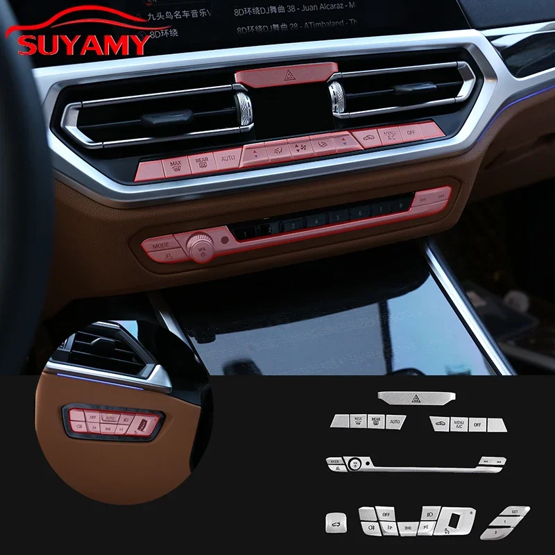 Aluminum Alloy Central Control Multimedia Button Trim Sticker Cover For 2020-2022 BMW 3 Series G20 G28 Auto Interior Accessories
Aluminum Alloy Central Control Multimedia Button Trim Sticker Cover For 2020-2022 BMW 3 Series G20 G28 Auto Interior Accessories