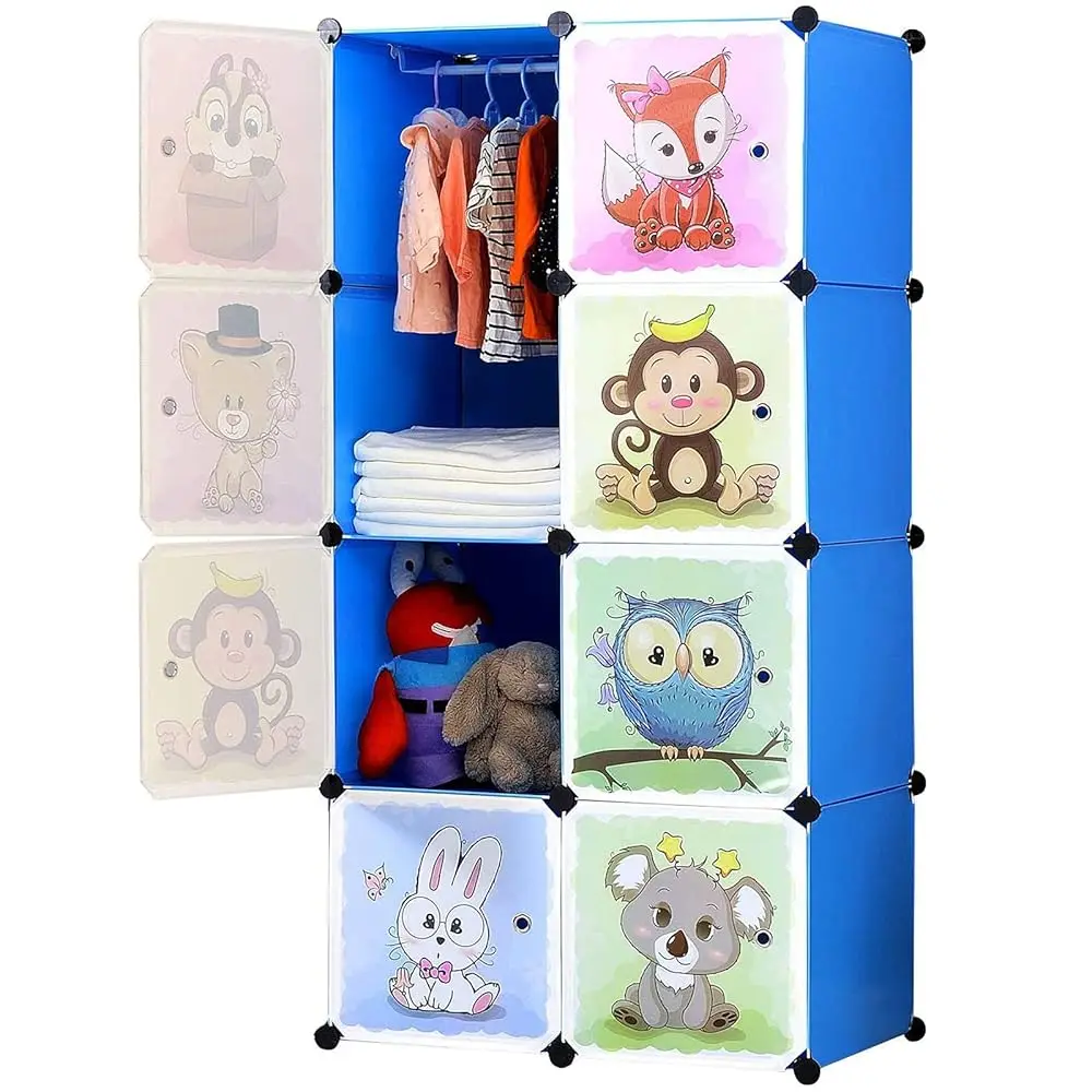 Portable Cartoon Clothes Closet Diy Modular Storage Organizer, Sturdy And Safe Wardrobe For Children And Kids, 6 Cubes&1
Portable Cartoon Clothes Closet Diy Modular Storage Organizer, Sturdy And Safe Wardrobe For Children And Kids, 6 Cubes&1