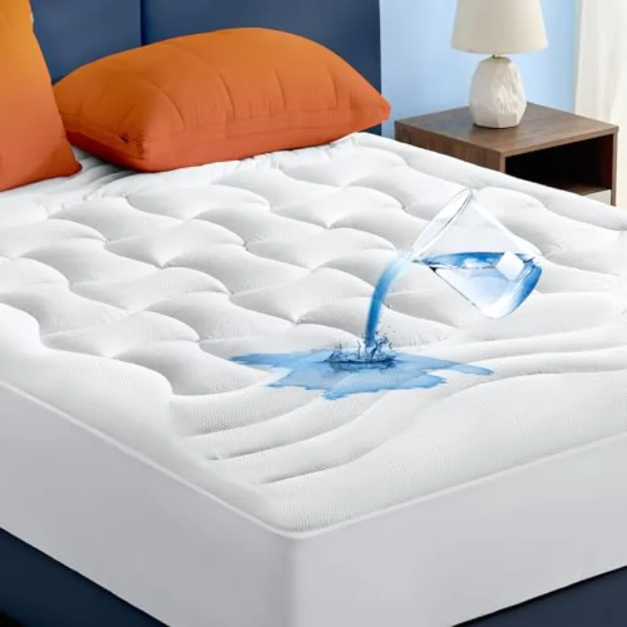Waterproof Mattress Protector Size - Quilted Fitted Waterproof Mattress Pad Topper with 8-21 Inch Deep Pocket Noiseless Bed Cov
Waterproof Mattress Protector Size - Quilted Fitted Waterproof Mattress Pad Topper with 8-21 Inch Deep Pocket Noiseless Bed Cov