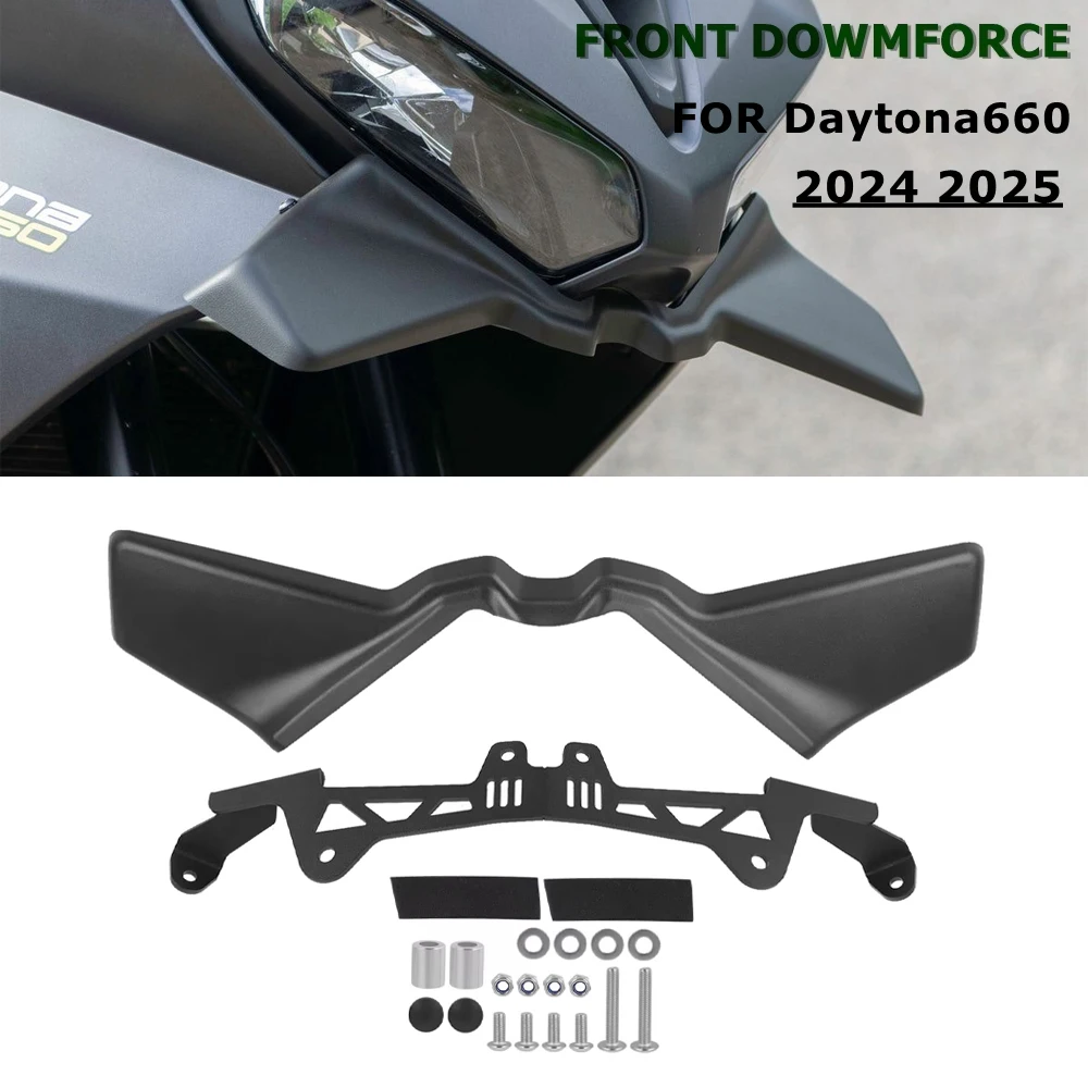 For Daytona 660 Daytona660 2024 2025 Motorcycle Sport Downforce Aerodynamic Naked Front Spoilers Wing Deflector
For Daytona 660 Daytona660 2024 2025 Motorcycle Sport Downforce Aerodynamic Naked Front Spoilers Wing Deflector