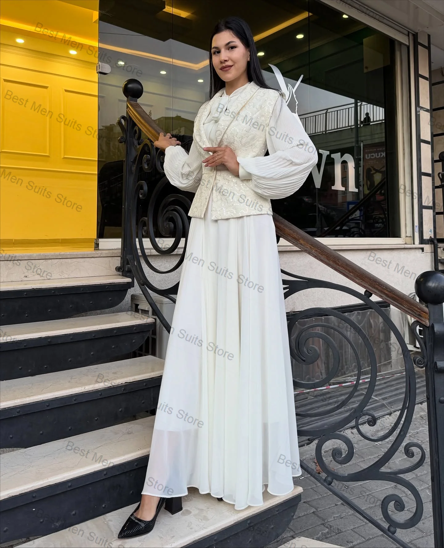 Women Suit Skirt Set 2 Pcs Blazer+Prom Dress Luxury Sequins Autumn Formal Office Jacket Customized Wedding Guest Cotton Coat
Women Suit Skirt Set 2 Pcs Blazer+Prom Dress Luxury Sequins Autumn Formal Office Jacket Customized Wedding Guest Cotton Coat