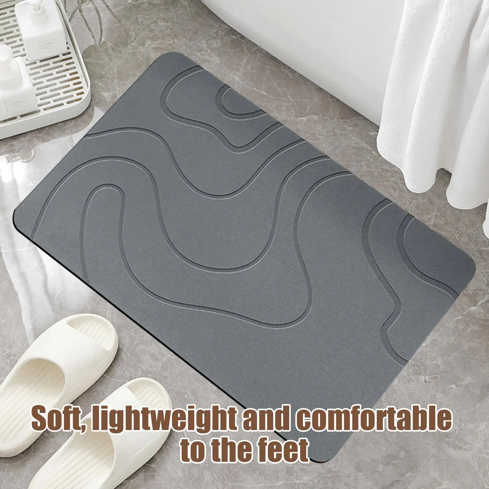 Diatomaceous mud soft mat bathroom absorbent anti-slip floor mat toilet door anti-slip household Entryway quick-drying Rug
Diatomaceous mud soft mat bathroom absorbent anti-slip floor mat toilet door anti-slip household Entryway quick-drying Rug