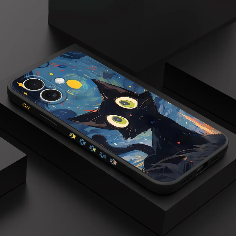 Starry Black Cat Phone Case For iPhone 16 15 14 13 12 11 X XR XS Plus Pro Max Mini Silicone Cover
Starry Black Cat Phone Case For iPhone 16 15 14 13 12 11 X XR XS Plus Pro Max Mini Silicone Cover