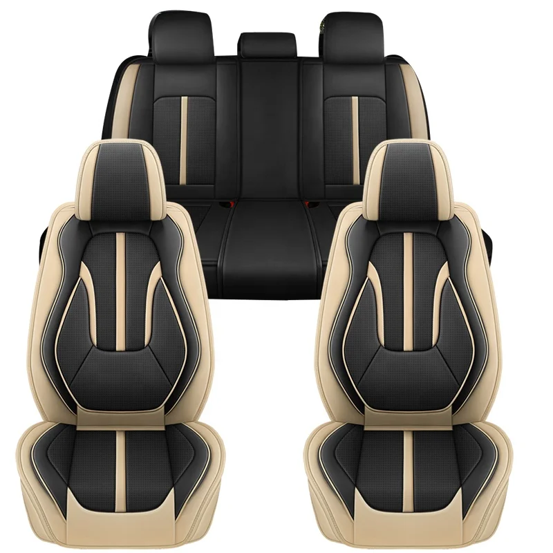 Waterproof Nappa Leather Car Seat Covers Five-Seater Full Set for Front Rear Bright Tan Color Fancy Design-for Accord Civic
Waterproof Nappa Leather Car Seat Covers Five-Seater Full Set for Front Rear Bright Tan Color Fancy Design-for Accord Civic