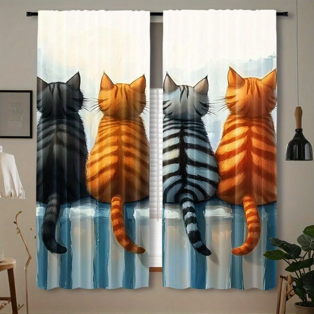 Cute kitten watercolor pattern Print Drapes Room Darkening Window Curtains for Home Decor,Rod Pocket Blackout Curtains Bedroom
Cute kitten watercolor pattern Print Drapes Room Darkening Window Curtains for Home Decor,Rod Pocket Blackout Curtains Bedroom