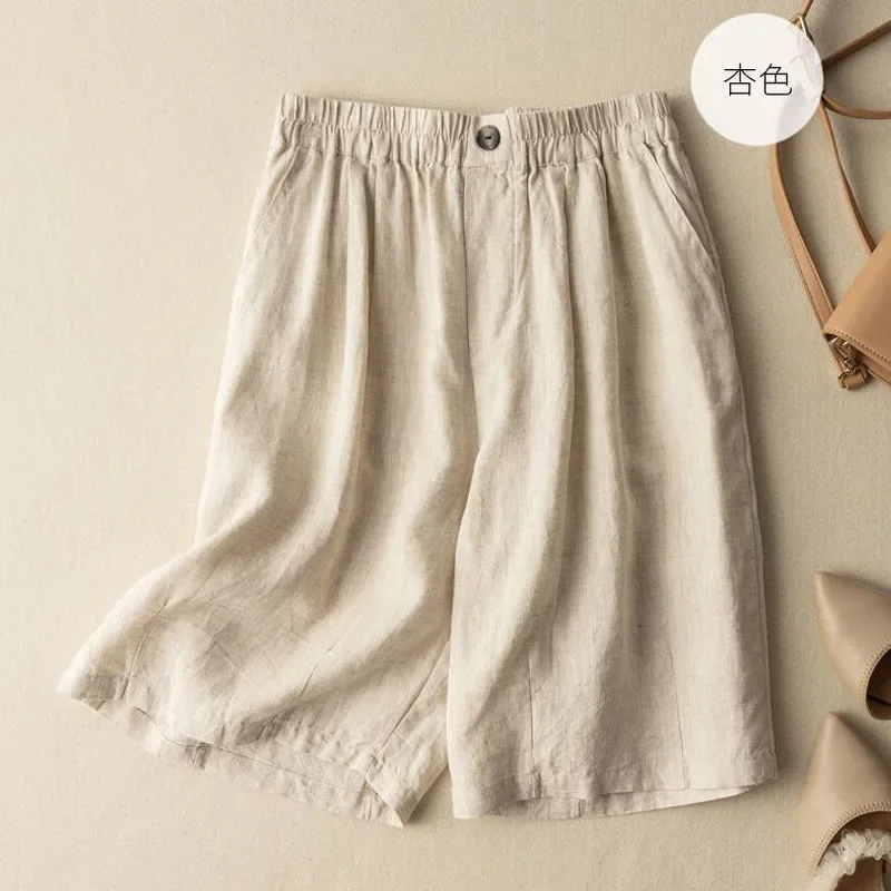 Green Cotton and Linen Lady Shorts Quarter Pants 2024 Summer Retro Style Loose Comfortable Multicolor All-match Wide Leg Pants
Green Cotton and Linen Lady Shorts Quarter Pants 2024 Summer Retro Style Loose Comfortable Multicolor All-match Wide Leg Pants